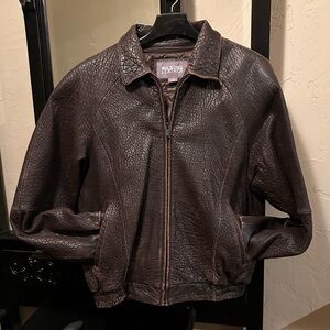 Leather Bomber Jacket